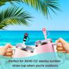 10mm Customization Animal Cat Dog Paw Dust-Proof Silicone 3D Straw Toppers Straw Cover with Letter Charm for Tumbler Cup