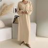 Cotton Long Sleeve Hoodie Dress With Casual Style For Autumn Winter Women