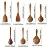 Kitchen Utensils Set Thailand Teak Wood Tableware Set Spoon Ladle Rice Colander Soup Skimmer Kitchenware Cooking Tools