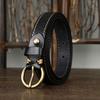 Women's Thin Belt Fashion Retro Trend Decorative Brass Buckle Pure Cowhide Jeans Belt Hot Wholesale