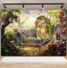 Dreamy Forest Photography Backdrop Enchanted Jungle Fairy Tale Book Mushroom Princess Birthday Party Photocall Background Decor