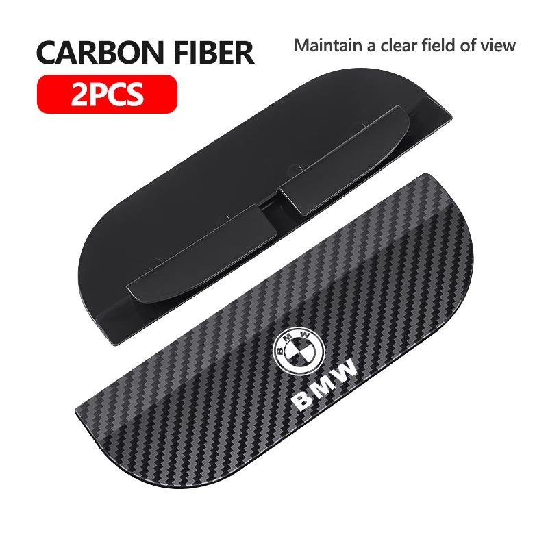 TIIU6 2Pcs Car Carbon Fiber Rearview Mirror Rain Eyebrow Stickers For BMW M Sport M2 M3 M4 M5 M6 E46 E90 E60 F10 F20 E87 X3 X6