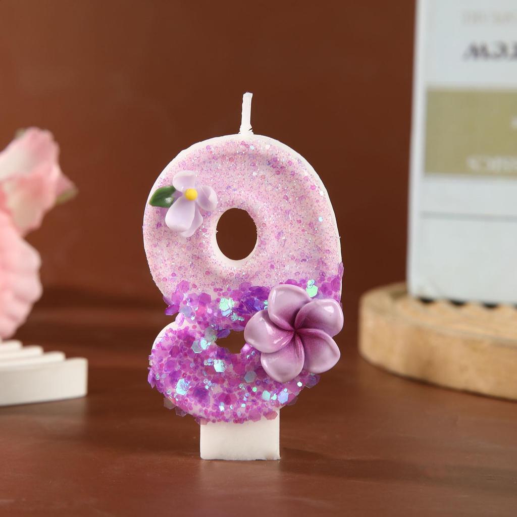 Two-Color Birthday Cake Number Candles Ornaments