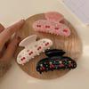 Rhinestone Fruit Cherry Crystal Hair Claw For Women Korean Elegant Acetate Claw Clip Popular Hair Catches Hair Accessories