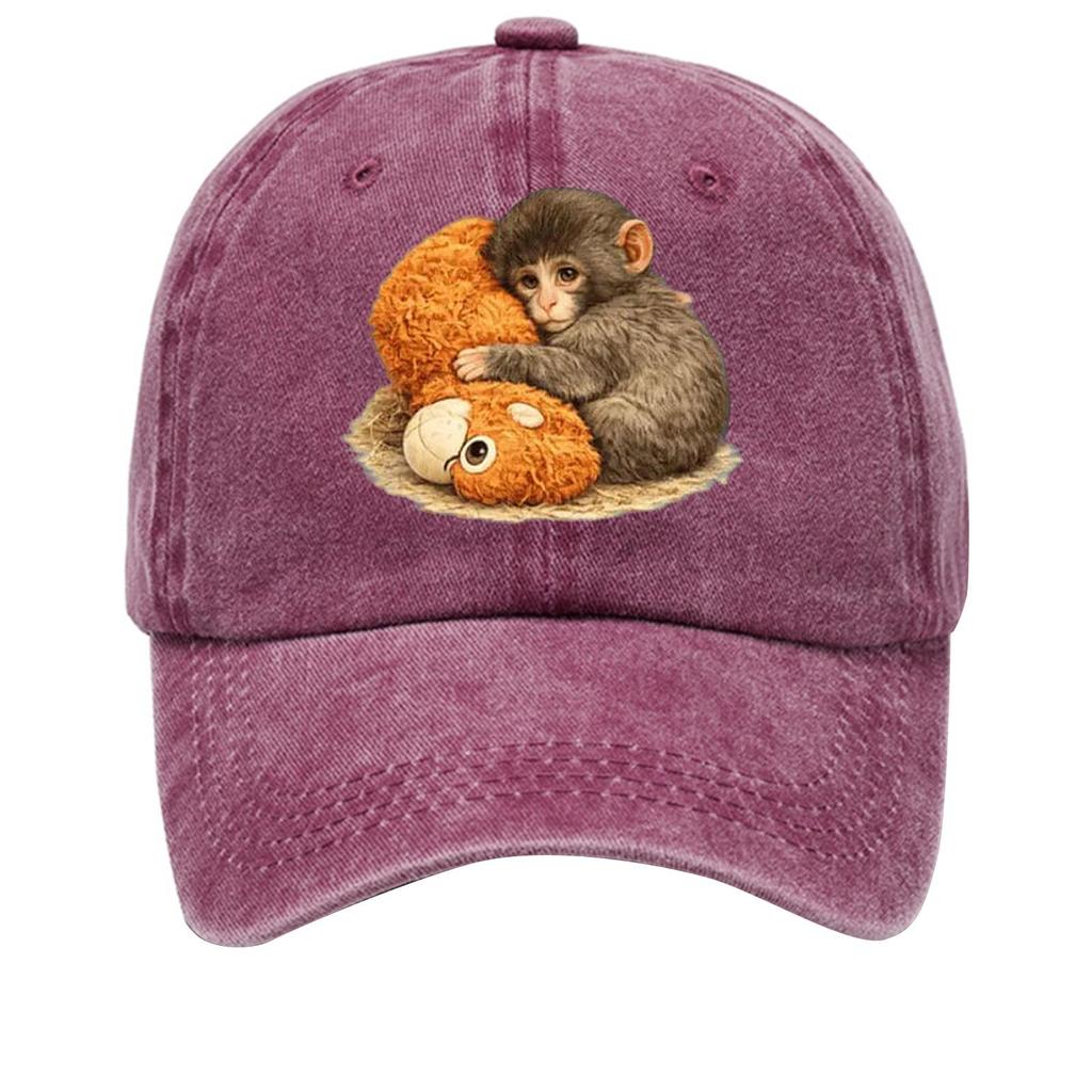 Baseballkappe aus gewaschener Baumwolle mit bedruckter Distressed Soft Top Denim-Hut für Männer, Europäischer und Amerikanischer Retro-Hut