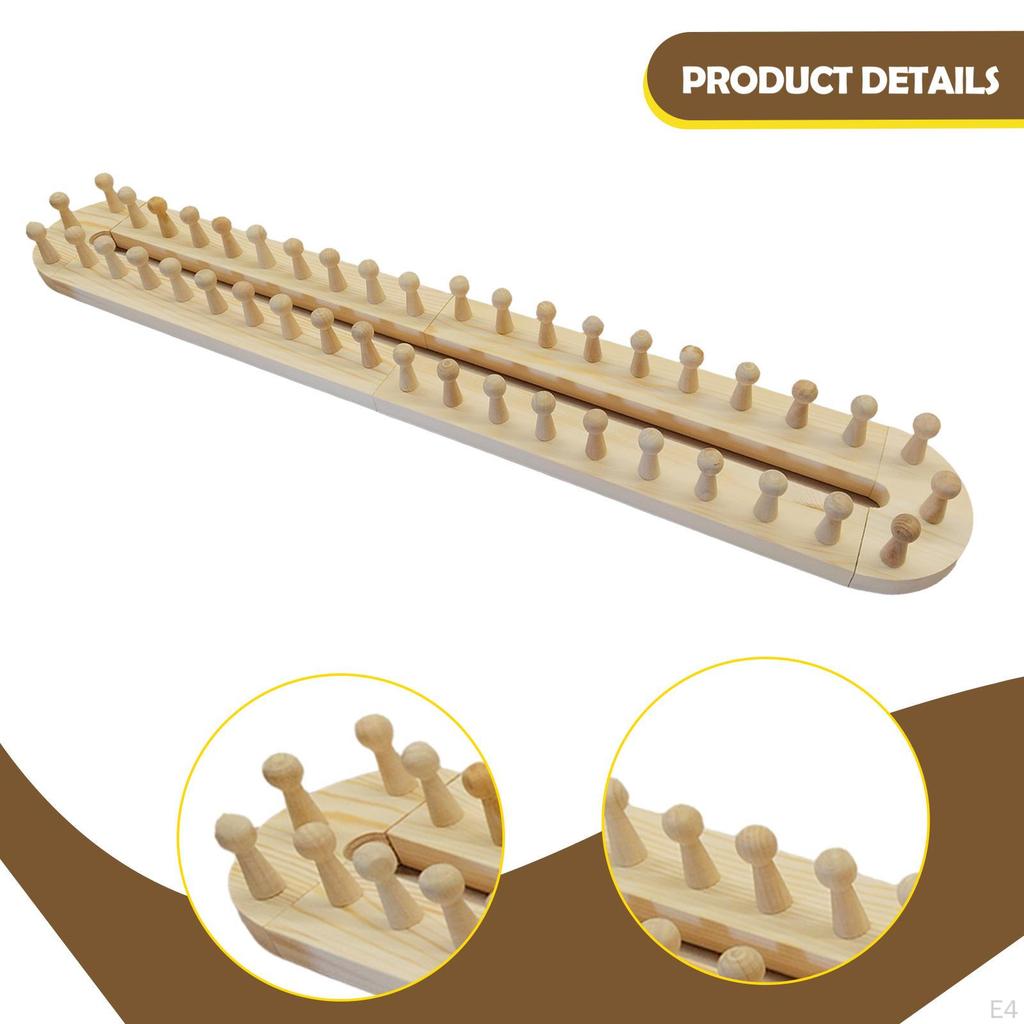 Blanket Loom for Chunky Yarn Hand Knitting Wooden Solid Wood DIY Throw Blankets Scarves