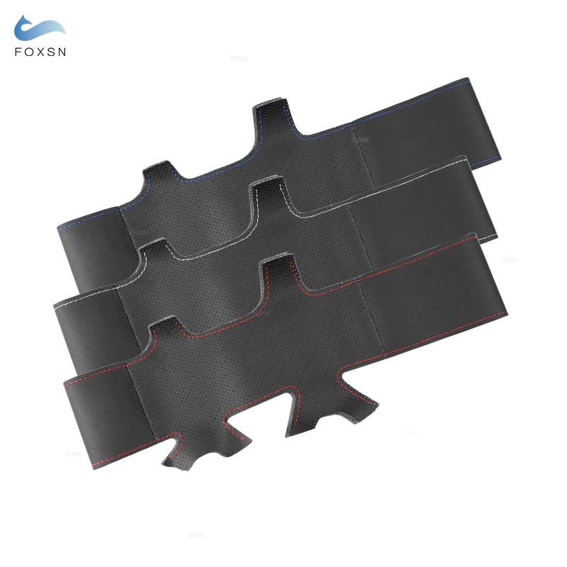 Weiche perforierte Lederhülle für VW Golf 4 MK4 1998–2004, Passat B5 1996–2005, DIY Handnähen, Lenkradbezug, Lederbesatz