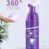 V34 Purple Tooth Whitening Mousse Toothpaste Corrector Teeth Cleaning Fresh Breath Effectively Remove Yellow Plaque Smoke Stain