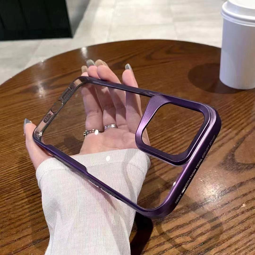 

Подходит для Apple 16 ProMax Титаново-серый Мобильный чехол Прозрачный iPhone 14 Броня Маленькая талия 13 Чехол с защитой от падений iPhone16plus