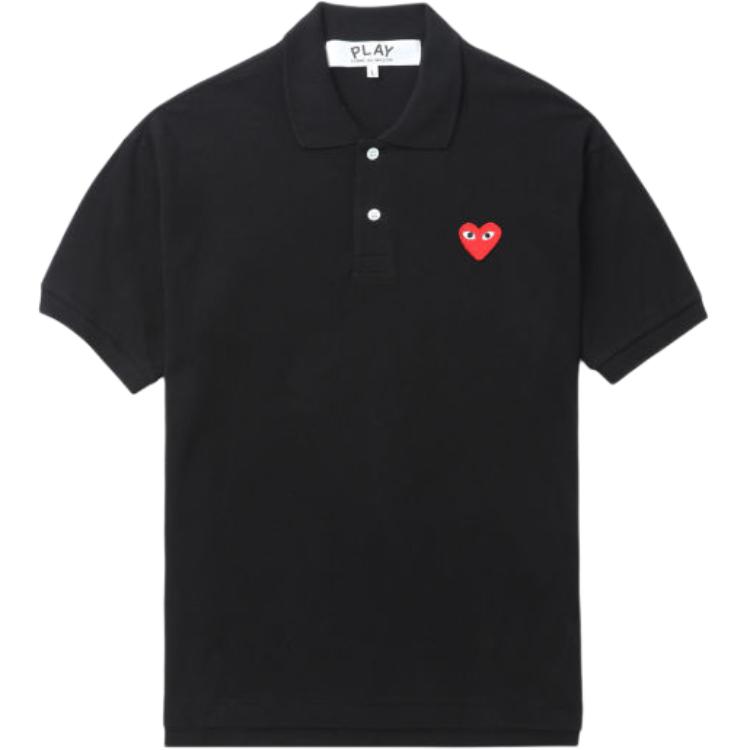 CDG Play Polo Shirts Unisex Polo Collar Moderate Straight Fit CPXPOAXT0060M