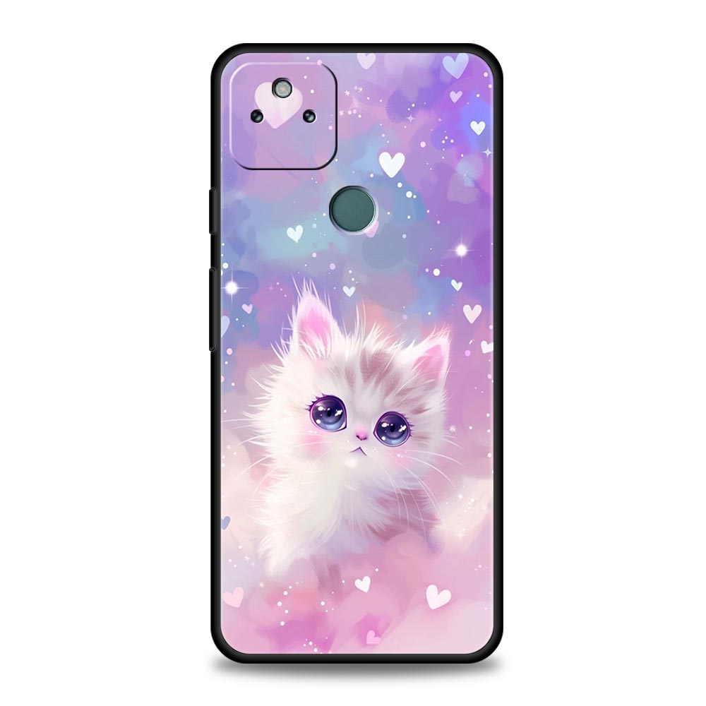 Colorful Cat Design Phone Case Cover for Google Pixel 10 9 8 7 6 9A 8A 7A 6A Pro Shockproof Soft TPU 9 Pro XL Shell Capas Fundas