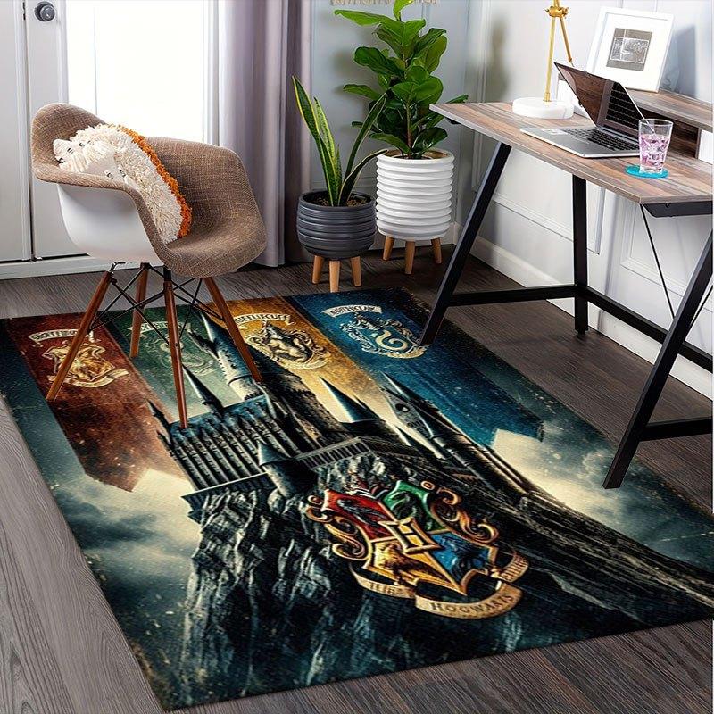 Hogwartský hrad Nástěnný plakát - Dekorace Harry Potter Kancelářská podložka Domácí dekorace Kancelářské koberce LB108