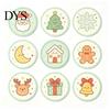 Kitchen Dining Table Accessories 9Pcs Christmas Wooden Coasters Set, Heat Resistant Cup Mats, Waterproof Pads for Round Protection Mats Home