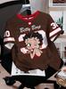 2026 Cartoon duck Betty Boop  Print men Women's Short Sleeve T-Shirt Casual 3d Print Summer kids parent Sport Tops T-shirt Tee