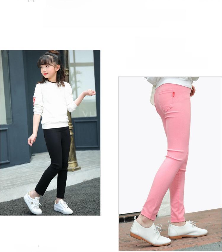 2022 Dziecięce Elastyczne Spodnie Ołówkowe: Style Wiosna/Lato dla Dziewczynek, Rozmiary Średnie/Duże, Etykiety Wciskane, Wszechstronne jako Odzież Wierzchnia, Dostawa Jednoczęściowa.