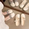 Evening Shoes, Single Shoes, Flat-bottomed Bag Head, Half Slippers, Women's Outer Wear, New Summer and Autumn One-pedal Fashion, Mary Jane