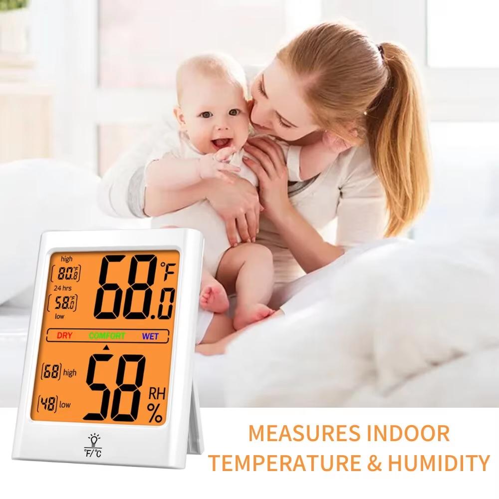 Temperature And Humidity Meter Wireless Indoor Outdoor Backlight Magnetic Digital LCD Temperature Sensor