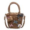 Simple beach woven bag women's fashion straw woven bag handwoven vegetable basket niche messenger bag