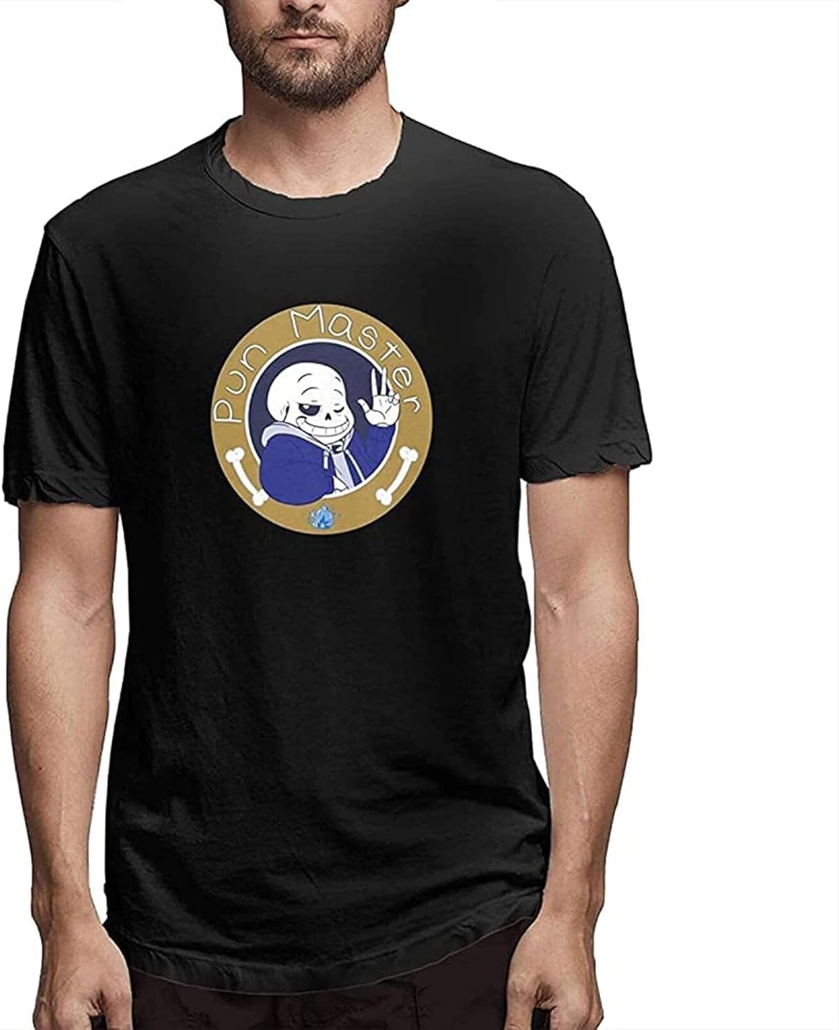 Undertale Black T-Shirt Printed Tee Graphic Top for Men Shirt XXL чёрный