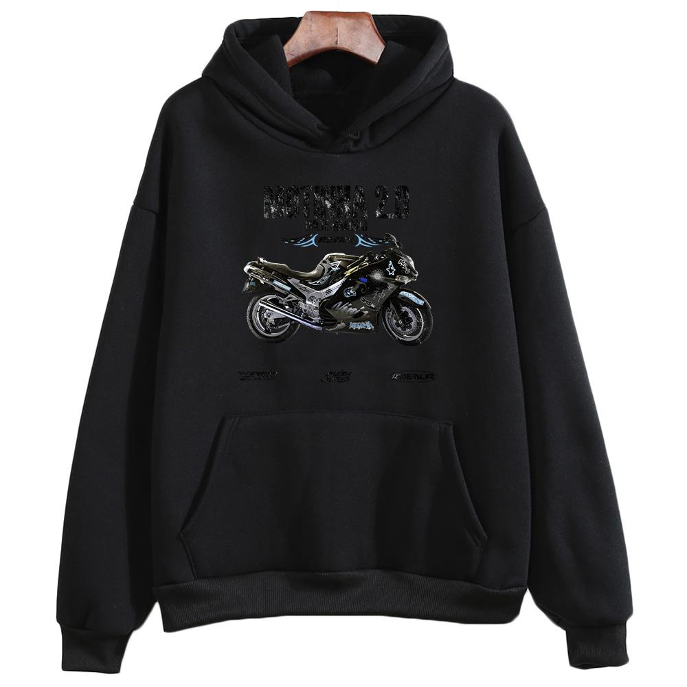 

2025 Fashion Motorcycle Graphic Hoodies Luísa Sonza Album MOTINHA 2.0 Pullover Men Women Streetwear Casual Sweatshirt XS чорний