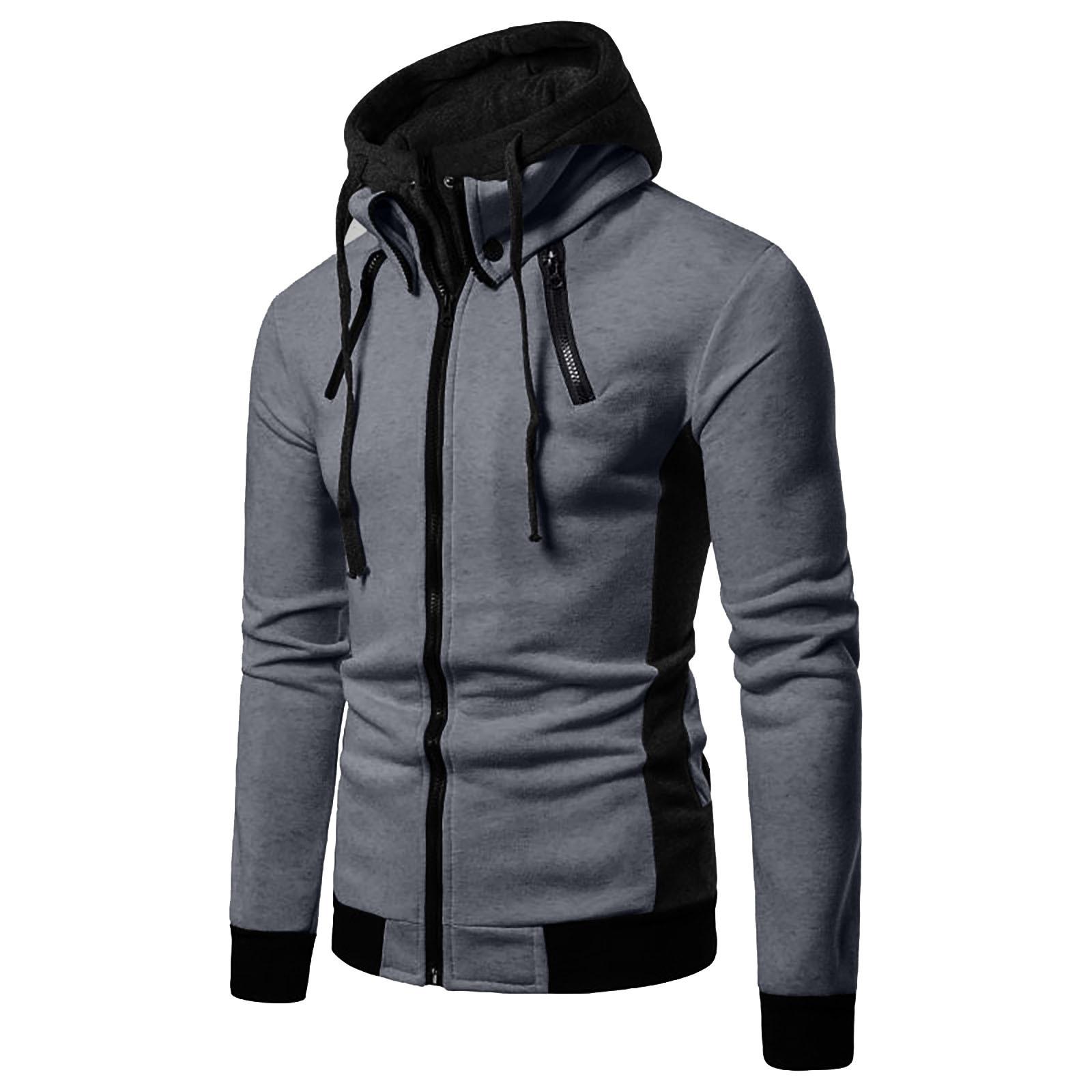 

Мужская повседневная камуфляжная спортивная толстовка с длинным рукавом на молнии с капюшоном, куртка, пальто L