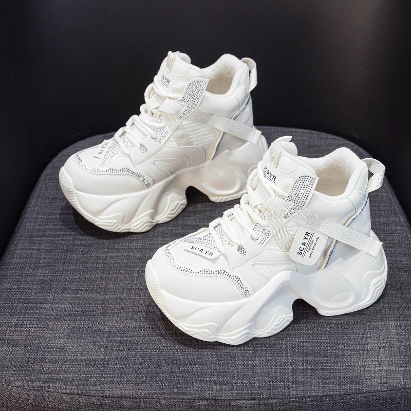 Neue Dad-Schuhe mit dicker Sohle und Innensohlenerhöhung, lässig und vielseitig, modisch für Damen