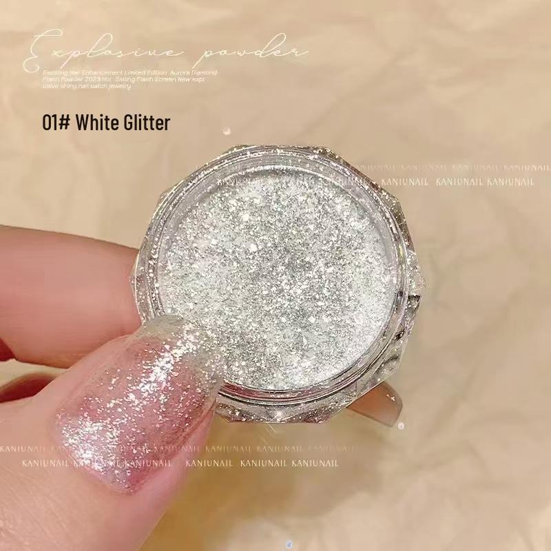 Aurora Crushed Diamonds Nail Glitter - Super Sparkle Galaxy Foil Ornaments