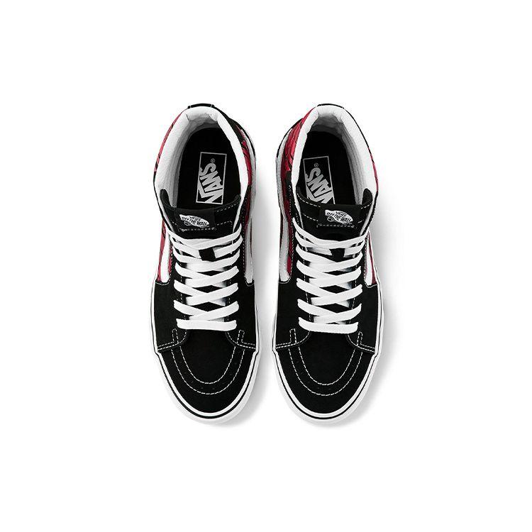 Vans Sk8 High Top Skate Shoes Unisex Sneakers Black Red VN0A4U3C2C5