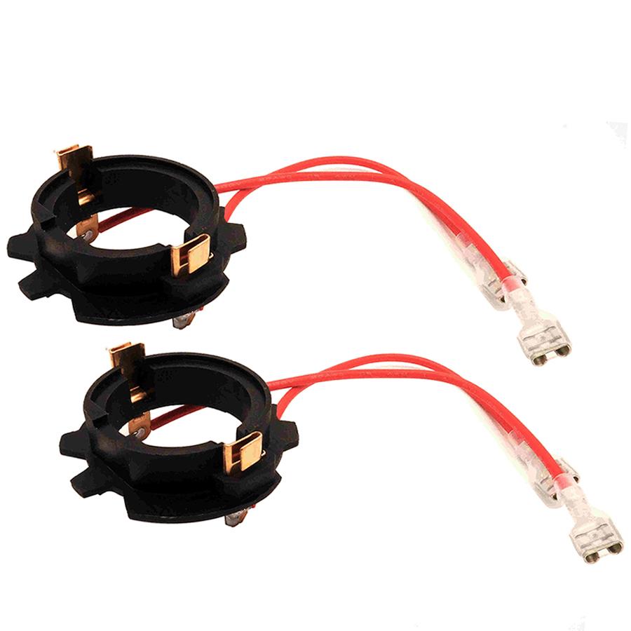 NHAUTP 2Pcs H7 LED Adapters Holders For VW Golf 5 MK5 Jetta Headlight Bulb Base Car Lights Accessories H7 adapter