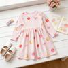 Girl Dress With Cartoon Animal Prints And Cotton Fabric For Autumn Winter