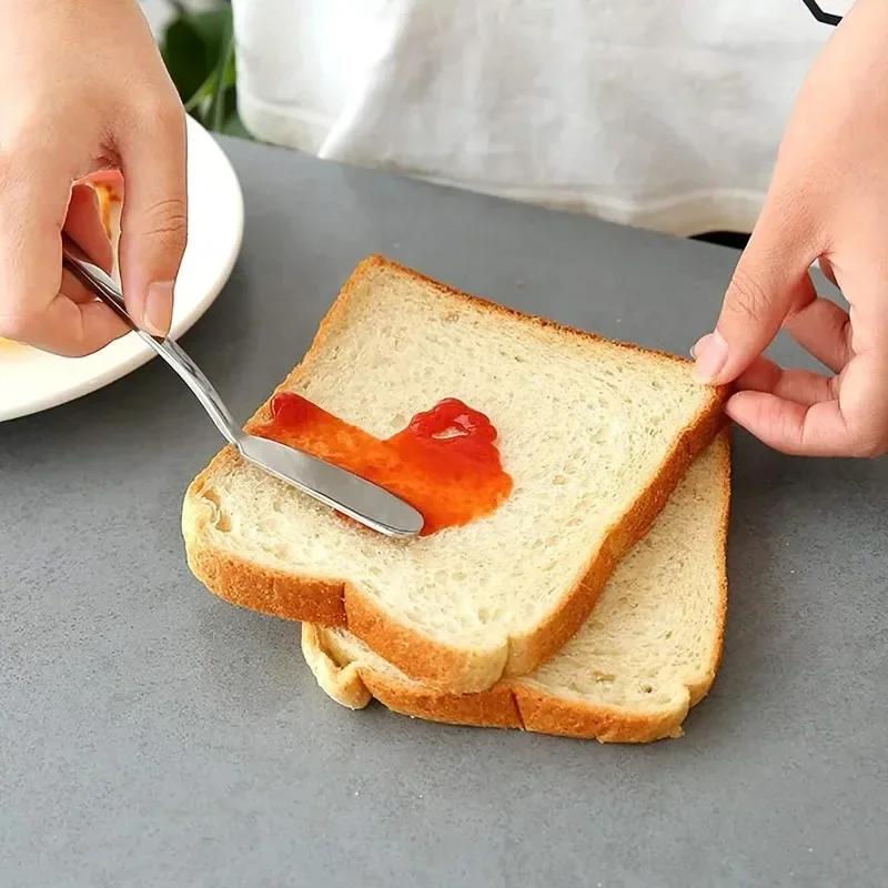 Stainless Steel Butter Knife Long Handle Cheese Bread Jam Cutter Multifunctional Western Food Tableware Kitchen Gadgets