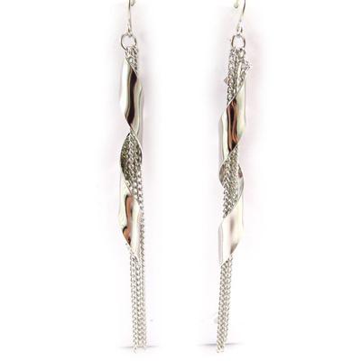 [J6709] - Silver 'Choreography' Designer Earrings