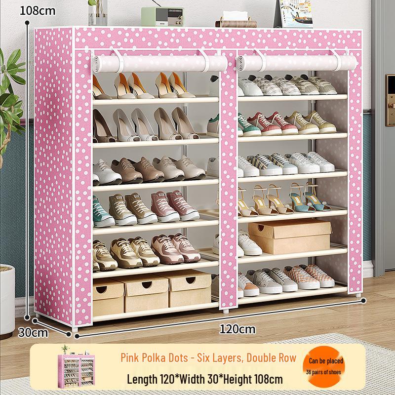 Multi-Layer Dustproof Shoe Cabinet with Large Storage Capacity for Home or Dormitory Use