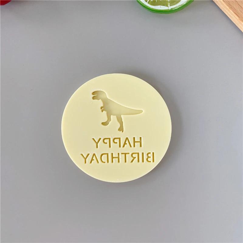 Food Grade Acrylic Happy Birthday Love Oh Baby Letter Embossed Mold Cake Cookie Cutter Stamp Fondant Cupcake Decorating Tools