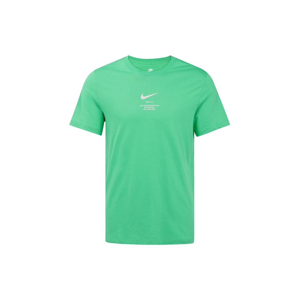 Nike T Shirts Men's Green Crew Neck Moderate Straight Fit DZ2882-363