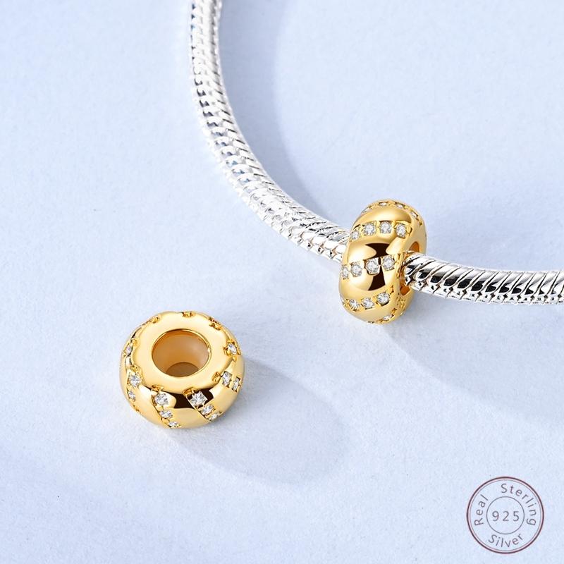 Charm Gold Beads Copper Pendant 3Mm Diy Party Christmas Exquisite Jewelry Making Gift