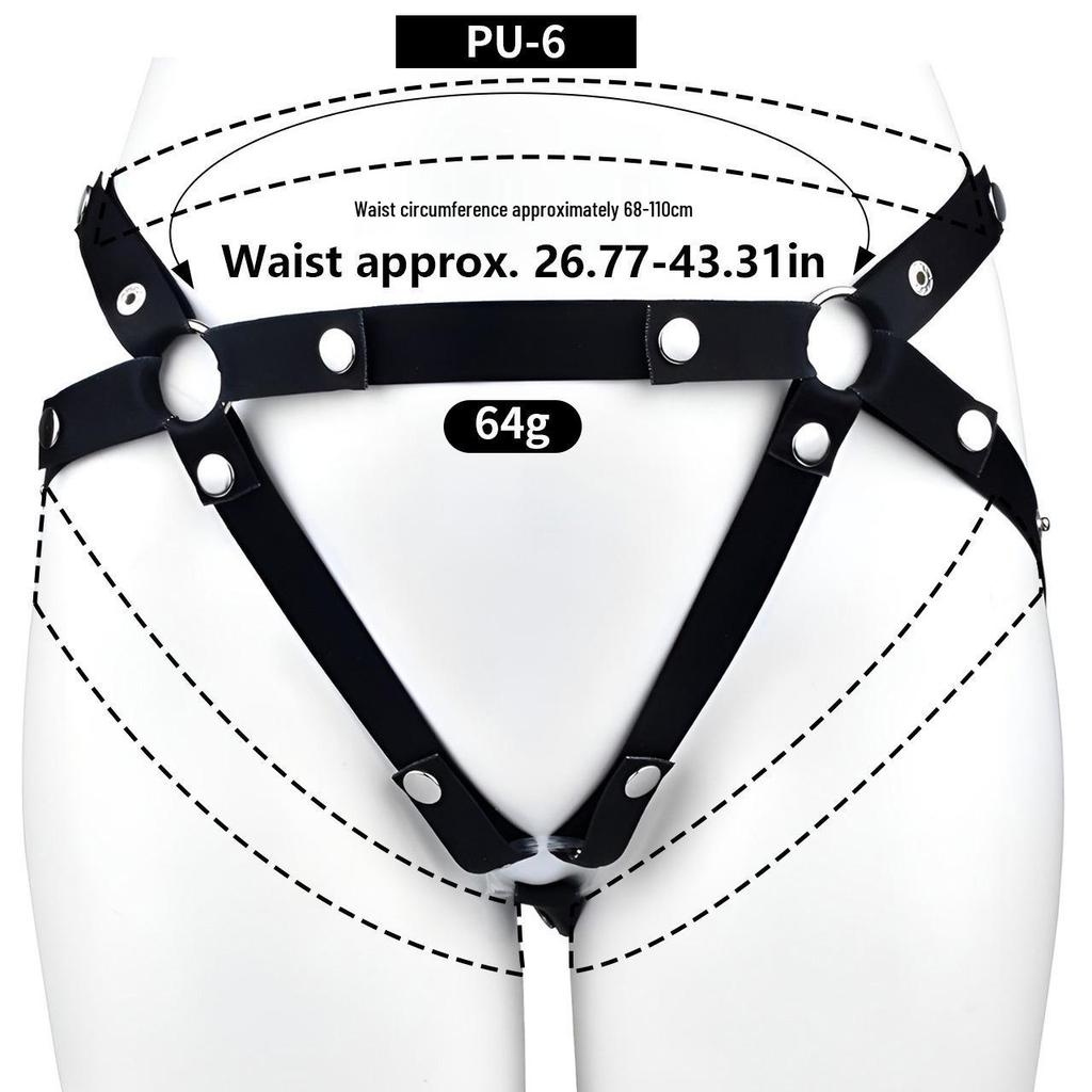 FRRK Adjustable Chastity Lock Belt with Elastic Buttons for Outing Wear