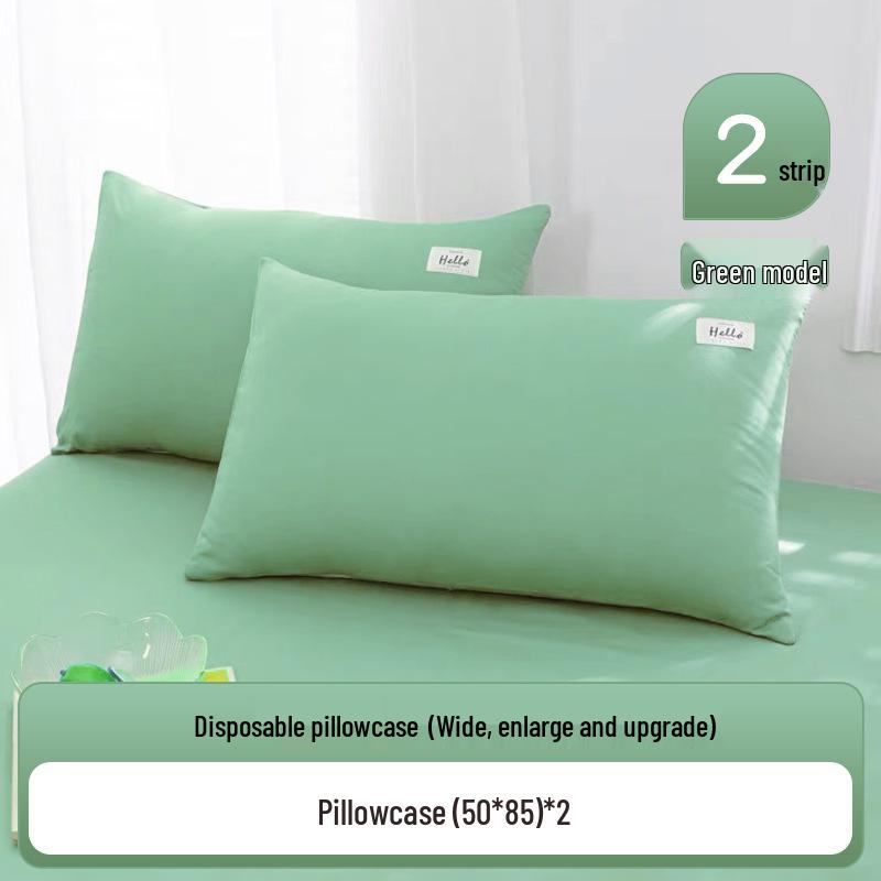 100% Baumwolle Dickes Einweg-Bettwäsche-Set: Bettlaken, Bettbezug & Kissenbezug - Tragbar, Schmutzabweisend für Hotel & Reise