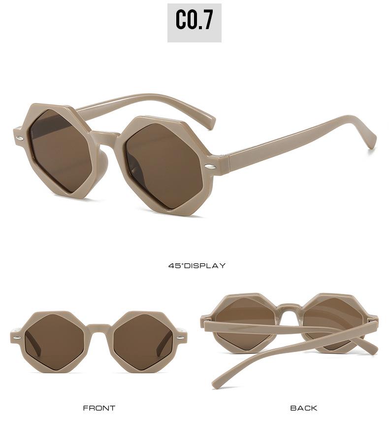 Polygon Sunglasses: European-American Angled Fashion, Color-Block, Casual Women's Style