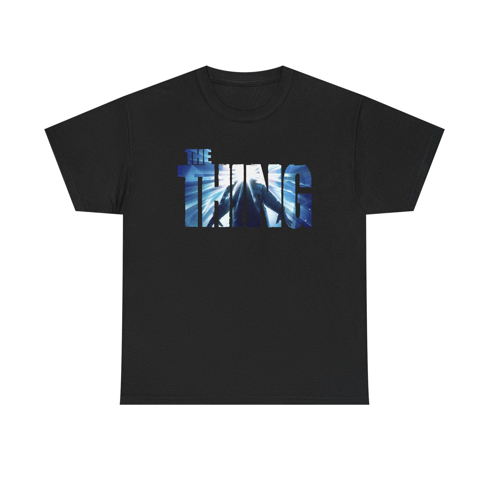 The Thing Horror Movie Logo Black Tee T-Shirt Size S to 5XL 2XL