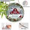 2D Flat Aluminium Cardinal Christmas Welcome Sign - Warm Winter Figurine Ornaments - Ideal for Front Door, Wall, Porch, Window Decor - Ideal