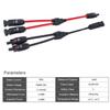 2Y Branch Parallel Connector MMF/FFM Solar Panel Branch Adapter IP67 Waterproof Three-way Plug Cable Wire Parallel Plug Adapter