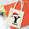 Personalized Christmas Gift Bag Initial with Name Christmas Sack Alternative Stocking Filler Bags Xmas Eve Pouch Gift for Kids