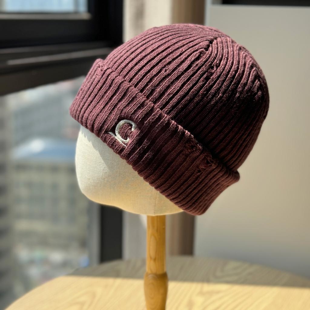 Korean Style Thickened Lettering Face revealing Small Woolen Hat Trendy Autumn and Winter Warm Ear Protection Knitted Hat for Men
