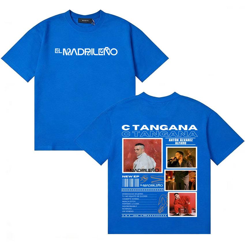 Rapper C TANGANA El Madrileno Album Tour T Shirts Unisexs Womens Gothic Cotton Short Sleeve Tshirt Oversized High Street Tshirts