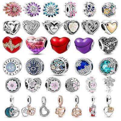 Versilberter Charm, mehrere Serien, passend für Original-Charms, Armreifenherstellung für Frauen, DIY-Schmuckherstellung, Perlen