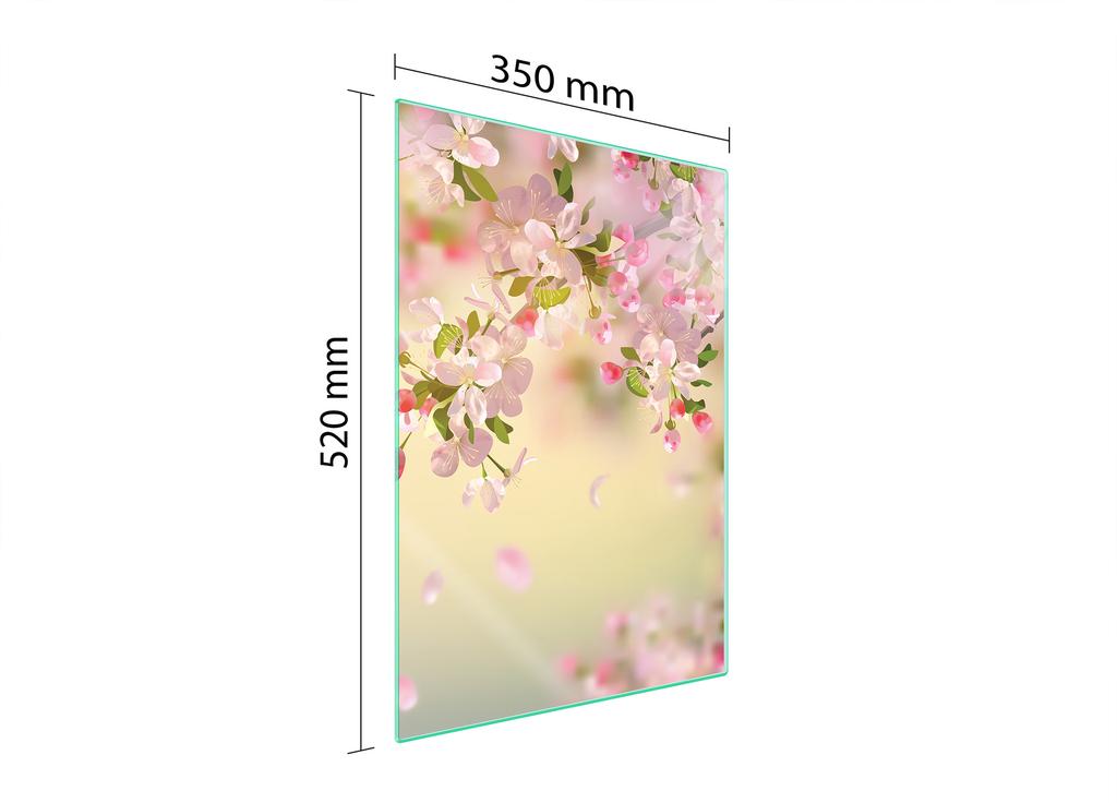 GLASS CUTTING BOARD 35x52 Flower