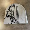 Jacquard Knit Beanie Streetwear Hip Hop Warm Unisex Winter Hat With Ear Protection
