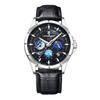 Starry Sky Watch with Leather Luminous Analog Quartz Watch with Leather Fashion Watch Boyfriend Gift Men's Strap, Waterproof Calendar, Strap, -