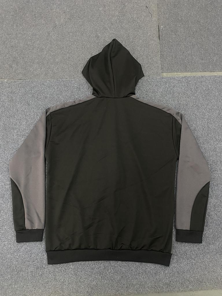 Men's Double Hood Colorblock Loose Trendy Hood Cardigan Zipper Hoodie